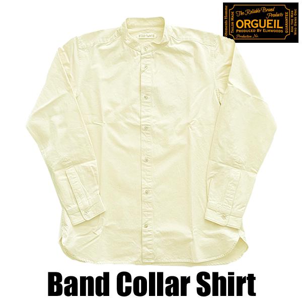 ORGUEIL オルゲイユ バンドカラーシャツ OR-5108 Shirt 無地