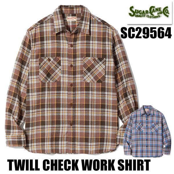 SUGAR CANE シュガーケーン ネルシャツ SC29564 TWILL CHECK WORK