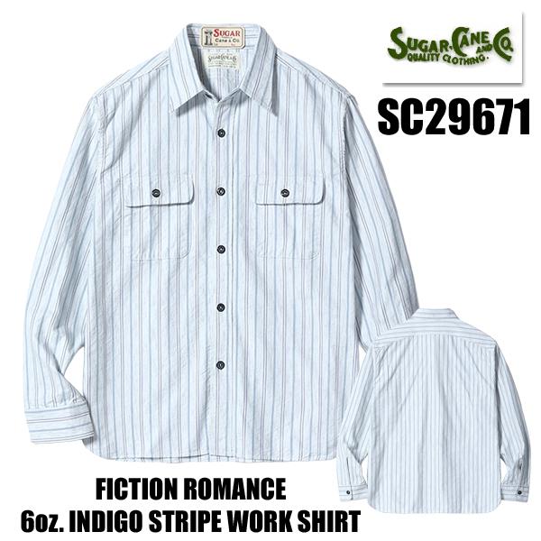 SUGAR CANE シュガーケーン ワークシャツ SC29671 FICTION ROMANCE 6oz