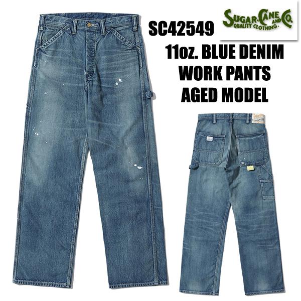 SUGAR CANE ペインターパンツ W34 L34 SUGAR CANE シュガーケーン ワークパンツ SC42549 11oz デニム