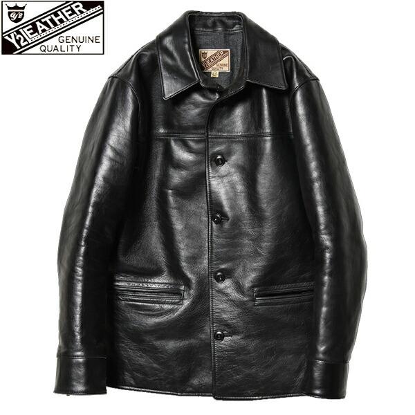 Y'2 LEATHER ワイツーレザー カーコート SHC-76 墨黒ホース Y'2 LEATHER ワイツーレザー カーコート SHC-76 墨黒ホース