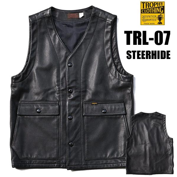TROPHY CLOTHING（トロフィークロージング） レザーベスト TRL-07