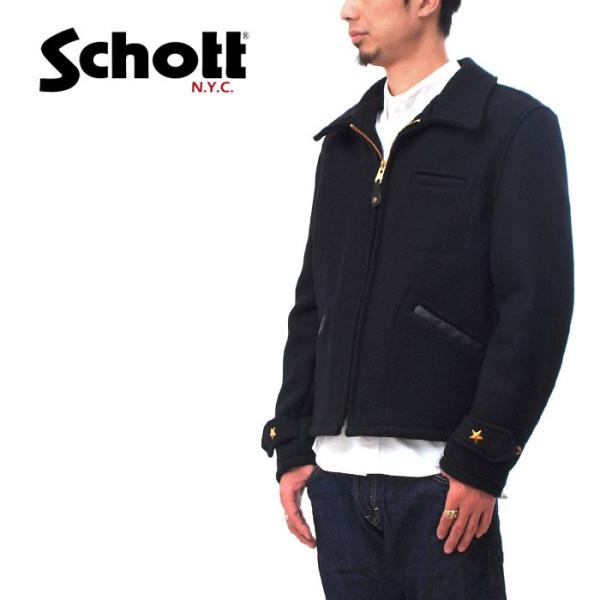 ショット SCHOTT 716 ウール CPOジャケット 7176 087-Navy メンズ