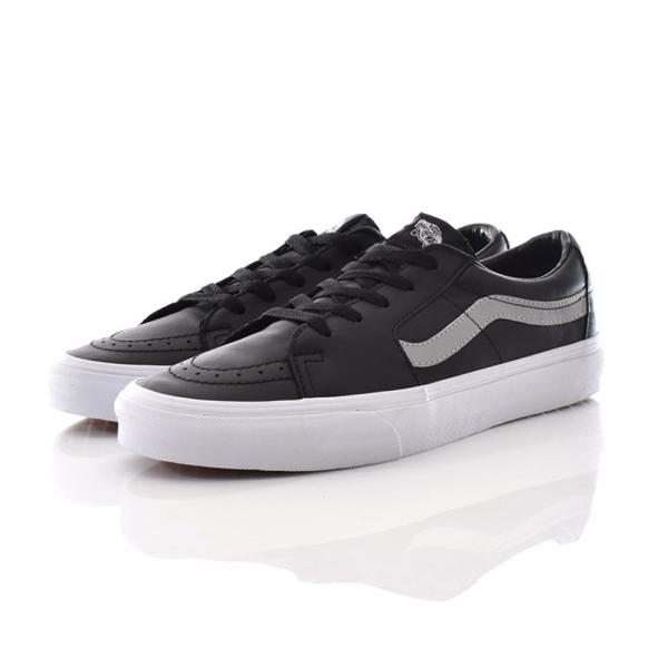 black leather look vans