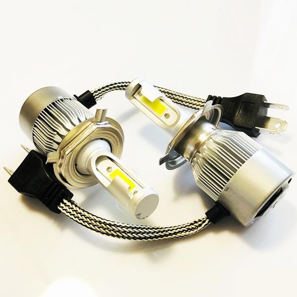スバル サンバー トラック H14.9-H24.3 TT系ハロゲン車 H4 Hi/Lo LEDヘッドライト ホワイト 6000k キャンセラー内蔵