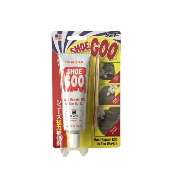 商品情報○商品名shoe goo シューグー シューズ強力補修材○商品説明すり減った靴底の補修が簡単！接着力バツグンで靴以外の修理にも！・硬化時間(一応の目安として)薄く塗った場合・・・約12時間少し厚く塗った場合・・・約24時間・ワンポイ...