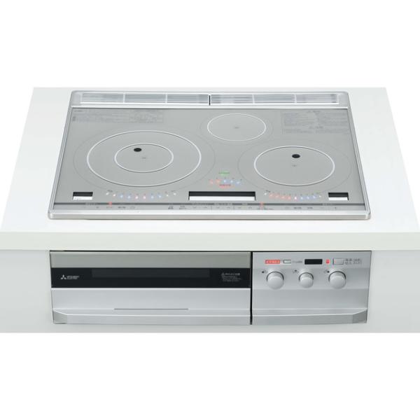 三菱 ビルトインIHクッキングヒーター 200V 30A 3口 60cm CS-T321HNSR ▲