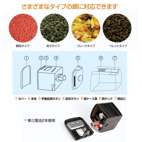 自動給餌器 餌やり器 熱帯魚 水槽 魚エサやり 1日4回 配給回数設定可能 タイマー給餌器 フードタイマー オートフィーダー 配給量調節可能 ブラック Rim Ff306 Buyee Buyee Japanese Proxy Service Buy From Japan Bot Online