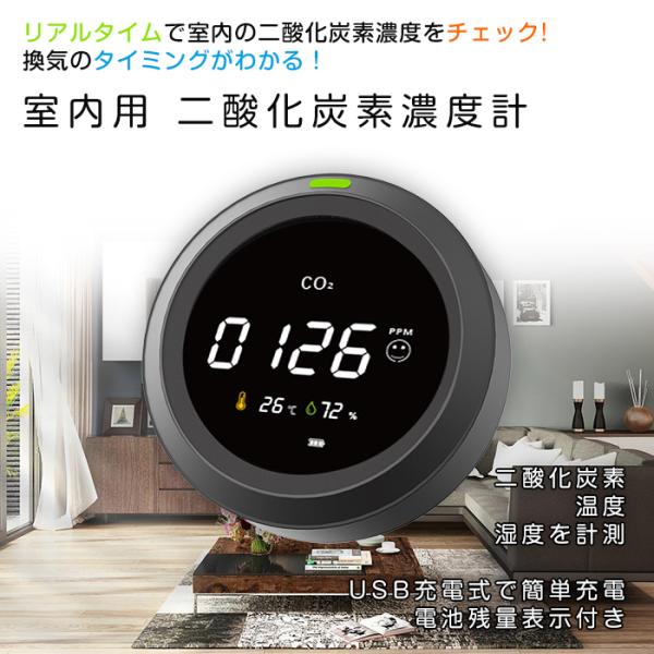 室内用 二酸化炭素濃度計 ◇RIM-PTH-5【メール便】 : 来夢HOUSE - 通販