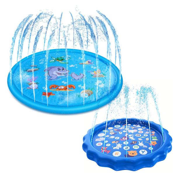 水遊び 噴水マット 170cm ウォータープレイマット プール 浅い 幼児 子供 犬 散水 庭  ◇RIM-HY4545-211 メール便
