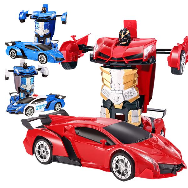 サウンド付き ラジコンカー ロボット 車 変形 変身 トランス