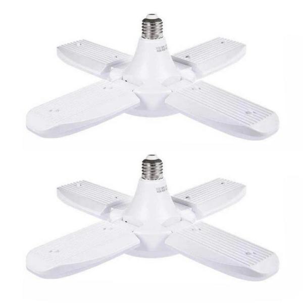 LEDガレージライト LEDペンダントライト 4個セット 60W 6000LM E26口金 シーリングライト5灯式 スーパールミネ 角度調節可能