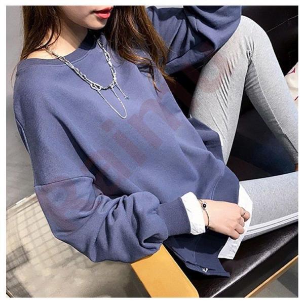 スウェットレディース 40代 トレーナー 春秋 長袖スウェット フェイクレイヤード 薄手 韓国風トップス 安い カジュアル 大人可愛いtシャツ 着痩せ お出かけ Pq1fvv1j19 トップス Abinjoe Com