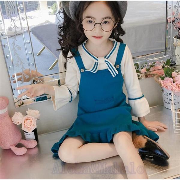 子供服 ニット 2点セット ニットトップス ワンピース 女の子 子ども服 キッズ 女児 秋冬 上下 セットアップ ショート丈 スカート 可愛い 入園式 Alohamahalo Fcekano Edu Ng