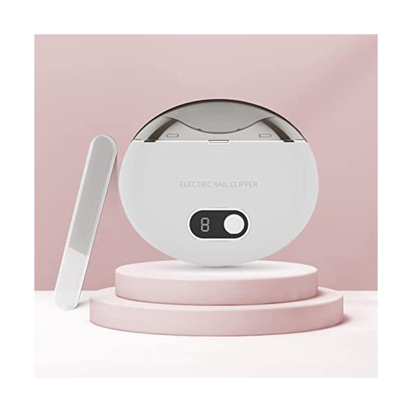 AgoKud 電動爪切り 電動爪やすり 電動つめきり 電動爪削り器 電動ネイルケア 紫外線消毒機能 Type-C充電式 自動爪切り 三段階スピード ス