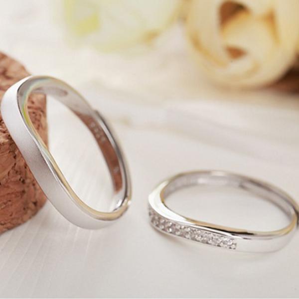 ペアリング 結婚指輪 ウエーブ 波型 つや消し フリーサイズ シルバー925 プラチナ仕上げ Czダイヤ C型リング 人気 誕生日プレゼント Kjz019 P Rainbowgirl 通販 Yahoo ショッピング