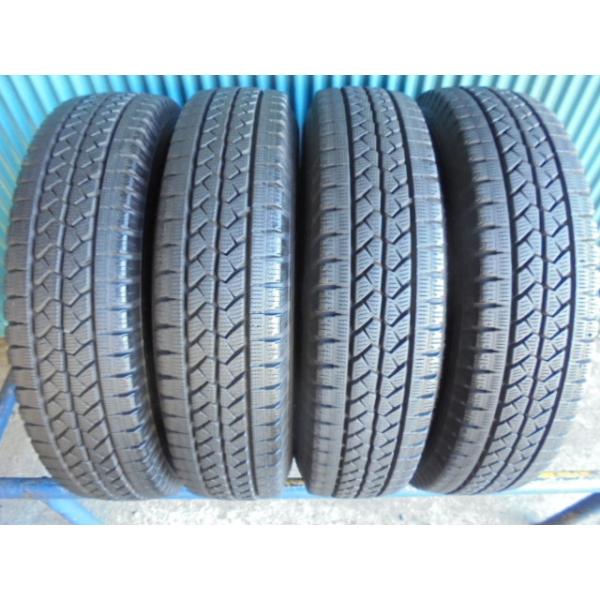 ブリヂストン BLIZZAK VL1 155/80R14 88/86N LT 4本 9.5分溝2本と8〜9 