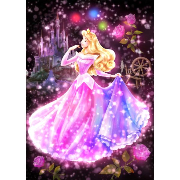 266ピース ジグソーパズル 眠れる森の美女 恋する心の煌めき(オーロラ) ぎゅっとシリーズ 【ステンドアート】 (18.2x25.7cm)