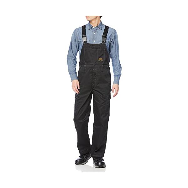 Forecast(フォーキャスト)つなぎ 作業服 オーバーオール 男女兼用TCサロペット 68076807ブラックLL