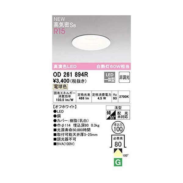 オーデリック ダウンライト 【OD261894R】【OD 261 894R】