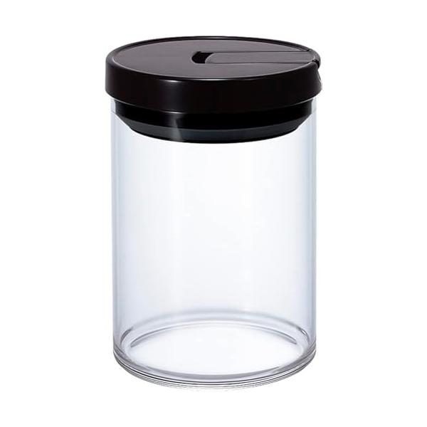 【商品概要】サイズ:径9.9×高14.2cm、口径9.6cm色:ブラックコーヒー粉やコーヒー豆を入れ、フタツマミを上げた状態でフタをセットフタをガラスボールにセットしたら、ツマミを下へ下げますフタがしっかり閉まります。コーヒー粉や乾き物入れ...