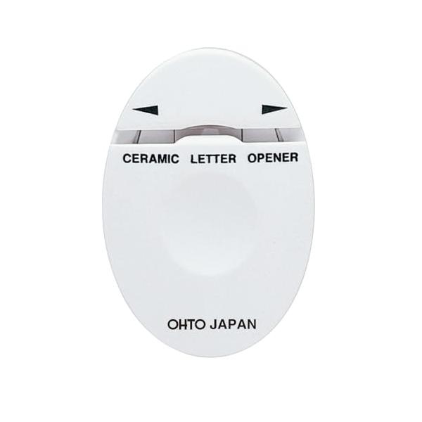 【商品概要】セラミック刃を使用した、安全性の高いレターオープナー【特長】右利き左利きどちらの人にも使いやすい両側から使える両刃仕様【仕様】セラミック刃は耐久性 5倍。切り取らないから切りくずがでない【本体サイズ】W36mm×H51mm×D9...
