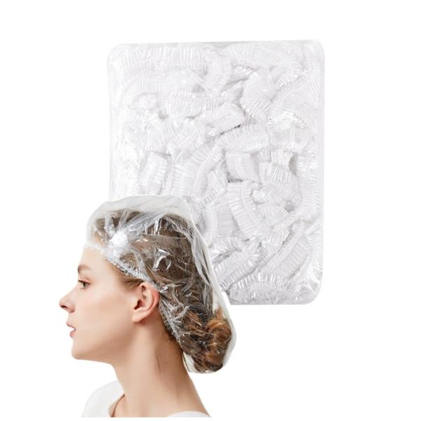 【商品名】　LIKENNY シャワーキャップ 使い捨て 100枚入り 防水 透明 ヘアキャップ ヘアカラー用 髪染め用 お風呂/温泉スパ/ヘアサロン/調★★ラッピングについて★★当店ではラッピングは承っておりません。ご了承くださいませ。★★...