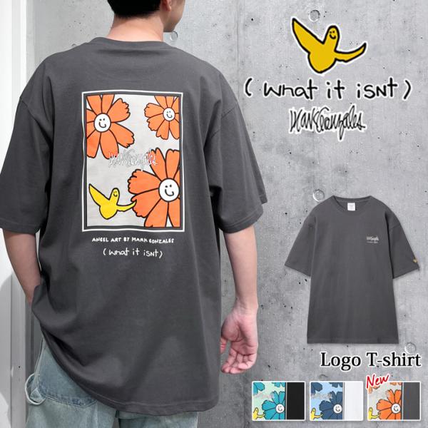 MARK & LONA ロゴプリント 半袖Tシャツ Mark Gonzales Tシャツ トップス 半袖 メンズ レディース