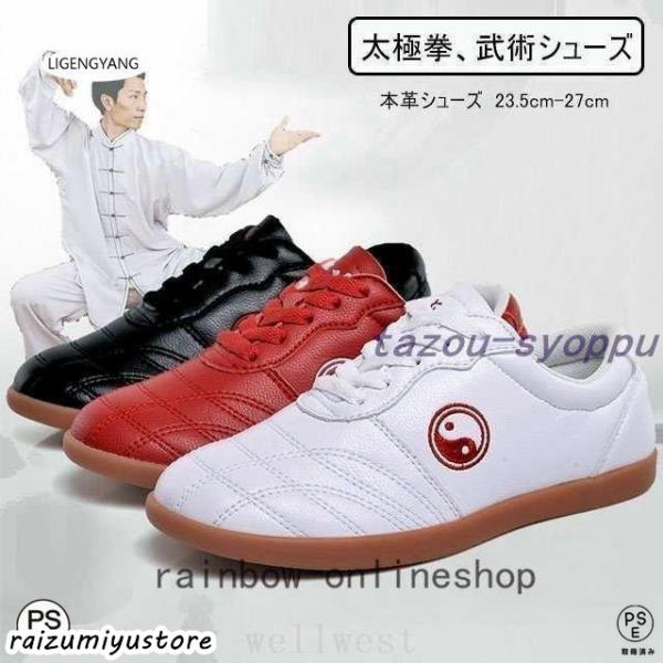 太極拳シューズカンフーシューズ革太極拳用シューズ功夫靴太極拳靴武術拳法トレーニングシューズ男女兼用全店2点