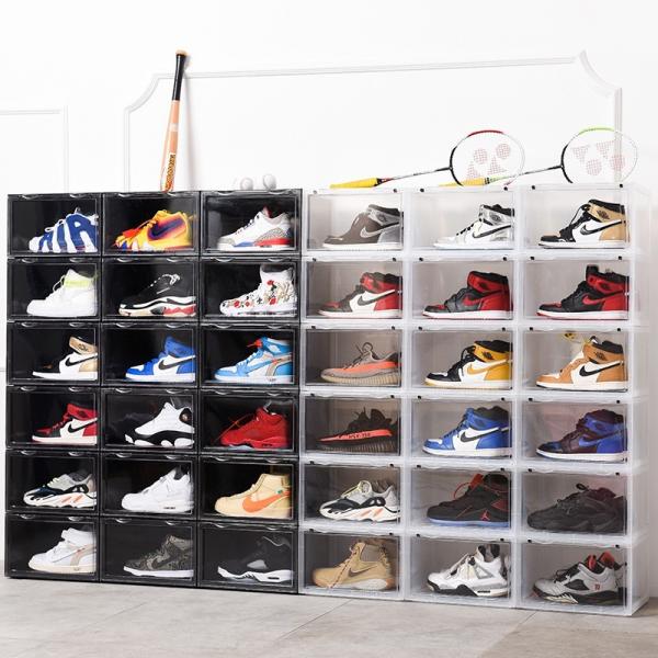 Sneaker Box スニーカーボックス Shoes Box 横開き シューズ ボックス 靴箱 ブラック クリアケース 6個1セット Buyee Buyee Japanese Proxy Service Buy From Japan Bot Online