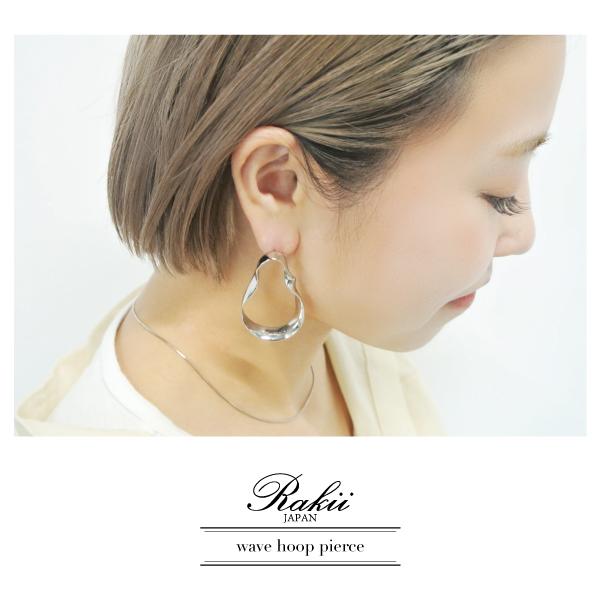 ピアス レディース ステンレス 金属アレルギー対応 代 30代 女性 人気 フープ 軽い R Pi045 Rakii 通販 Yahoo ショッピング