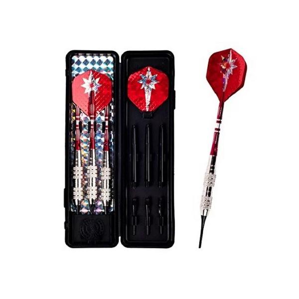 ダーツ バレル レッド ソフトダーツ ダーツセット 矢３本 シルバー