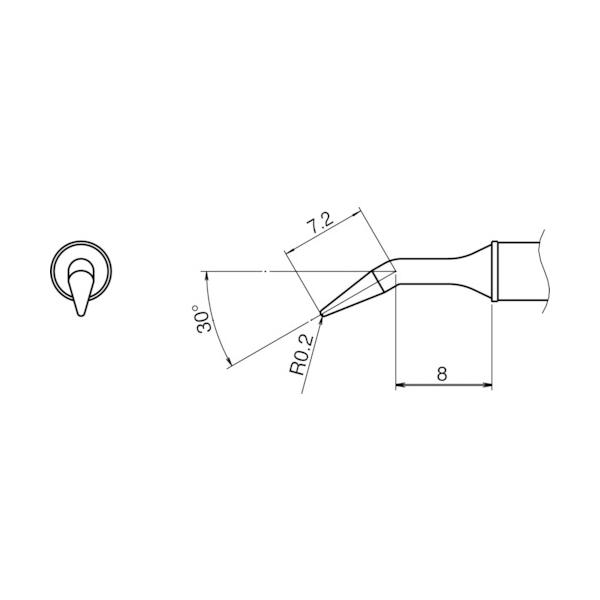 白光 こて先 0.2RLB型 T3103JL02 dwos6rj HAKKO（ハッコー） 白光 T3102JL02 こて先/0.2RLB型 : 住設と電材の洛
