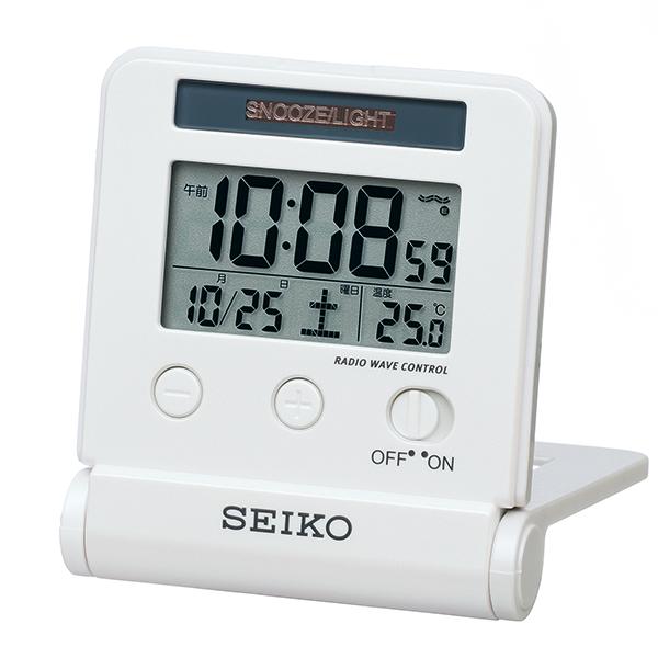 他サイト： セイコー SQ772W デジタル電波目覚まし時計 自動点灯タイプ 白パール SEIKOの商品画像