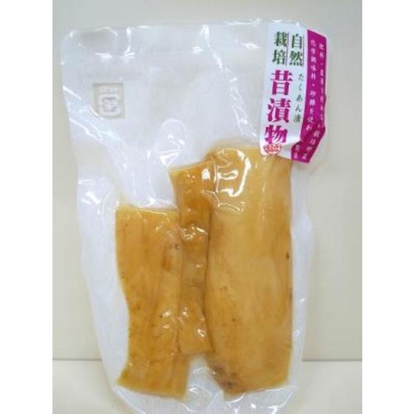 無肥料自然栽培の大根を使用し、砂糖等を使用せず、じっくり乳酸発酵の旨みで漬けあげました。■瀬戸のあらじお（再生天日塩）使用■よしま農園産無肥料自然栽培米ぬか使用■国産昆布使用■化学調味料等添加物不使用■歯ごたえよく、昔ながらの自然な味