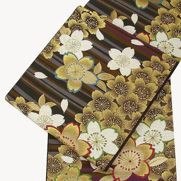 ★☆ 着物帯 西陣織 袋帯 正絹 ゴールド 桜 高級品　さくら☆★ 楽天市場】≪15％OFFクーポンあり≫廣部商事 振袖用 袋帯 金