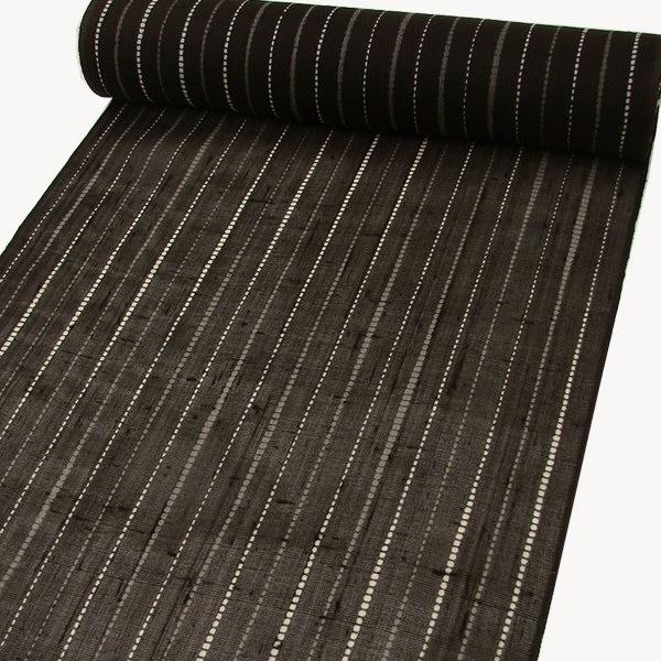 夏物 夏芭蕉着尺 黒地縞柄 : 楽市きもの館 - 通販 - Yahoo!ショッピング 