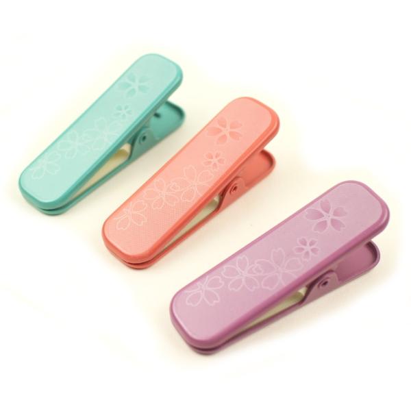 2点までメール便OK 着物クリップ 3点セット 桜柄 着物 浴衣 和装 着付け小物 着物クリップ きものクリップ 衿止め 衿留め 襟留め えりどめ