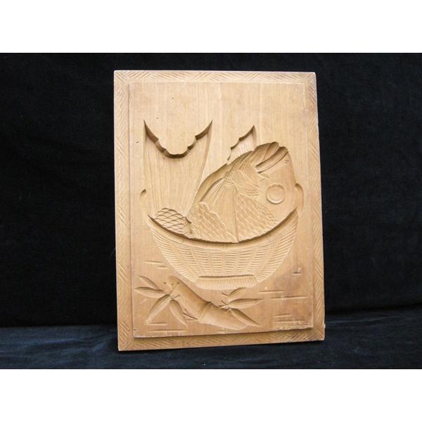 鯛菓子型 ｗ18ｃｍ 木型 木工彫刻 落雁 古民具 骨董 和菓子型 1414 1414 リサイクルショップ楽市堂 通販 Yahoo ショッピング