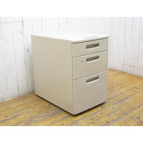 新古品 脇机 （鍵なし） 脇デスク 3段 鍵作成不可[-][中古]|脇デスク-脇机・ワゴン オフィス