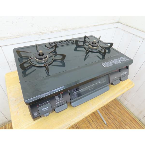 お引取り限定 17年製 リンナイ 都市ガス用コンロ 2口ガステーブル