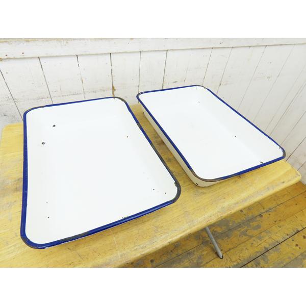 ホーローバット・2枚・まとめて・W41.5cm・中古品・152472