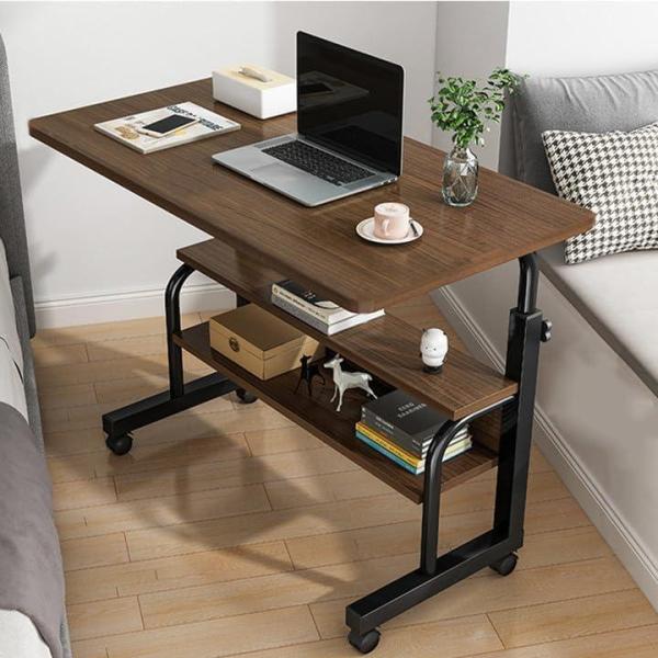 デスク 机 pcデスク パソコンデスク 昇降式テーブル 作業台 勉強机 サイドテーブル おしゃれ ベッドサイドテーブル つくえ 高さ調節デスク 折り畳みテーブル