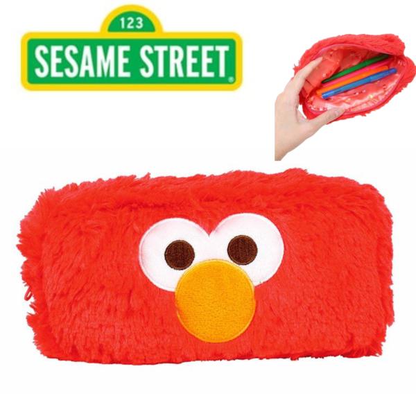 セサミストリート　ぬいぐるみドアップポーチ　エルモ　ペンケース 　筆箱