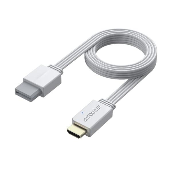 AUTOUTLET Wii to Hdmi アダプタ 統合デザイン 1.5M 変換ケーブル wii hdmi 変換 コンバーター 720p/1080pに対応 Nintendo Wii、Wii U、HDTVと互換性