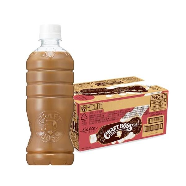 他サイト： サントリー ボス BOSS クラフトボス ラテ ラベルレス コーヒー 500ml×24本の商品画像