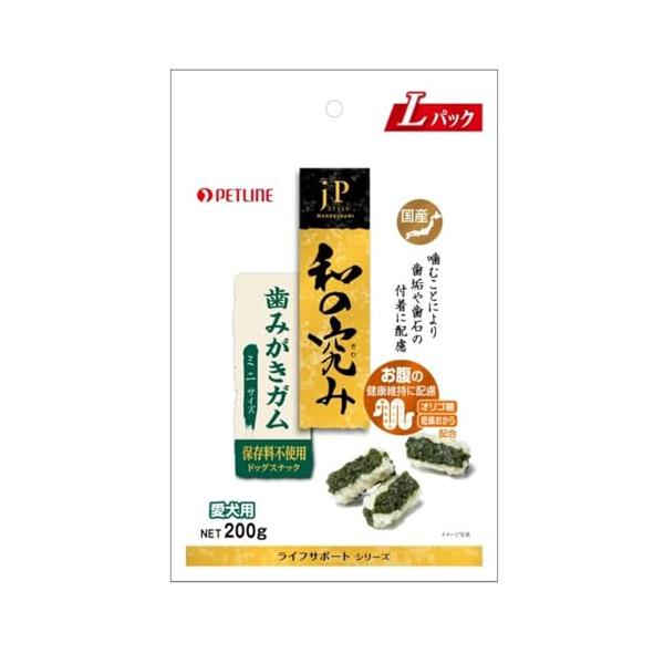 他サイト： ジェーピースタイル 犬用おやつ JPスタイル 和の究み 歯みがきガム ミニ【国産】 200gの商品画像
