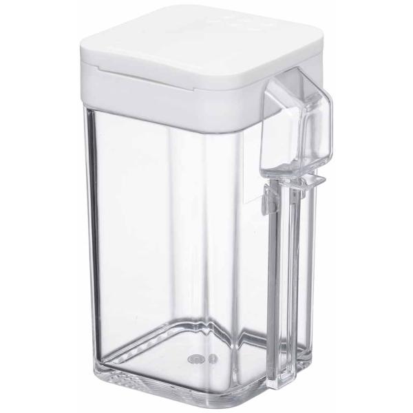 ◆メーカー:山崎実業◆品名:小麦粉＆スパイスボトル アクア ホワイト◆品番:3231◆商品サイズ:約5.8X6.2X10.5cm◆商品重量:約100g◆品質表示:容器・スプーン:アクリル樹脂　蓋上下:ポリエチレン◆付属品:インデックスシール...