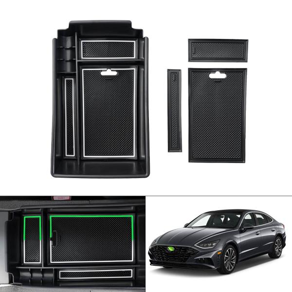 Autorder カスタムフィット センターコンソールオーガナイザー Hyundai Sonata 2020 2021 2022  並行輸入品