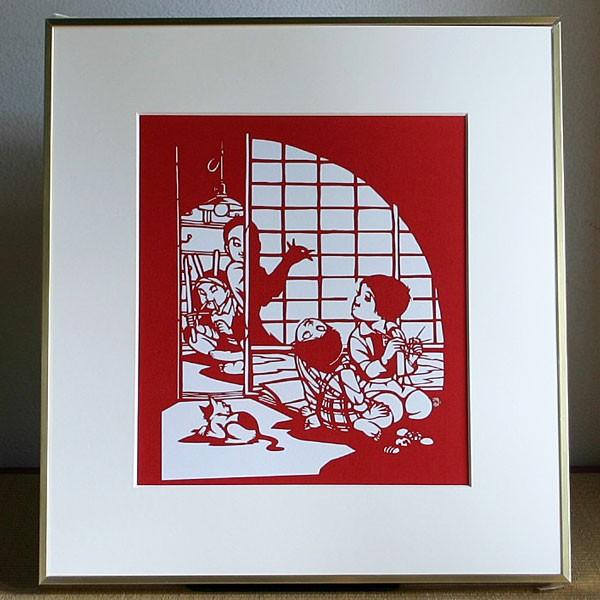 送料無料！】額 色紙（切り絵）【影絵】 : 洛齊コレクション